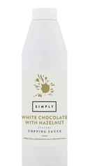 Simply White Chocolate with Hazelnut Topping Sauce