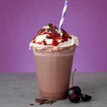 Black Forest Frappe, Chocolate, Berries, Winter