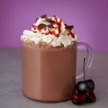 Blackforest Hot Chocolate, Winter drink, berry, winter warmer, sweet